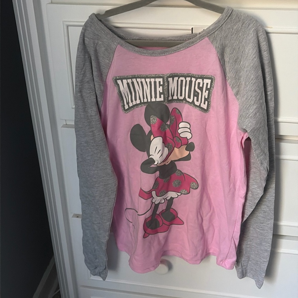 Girls Minnie Mouse baseball shirt